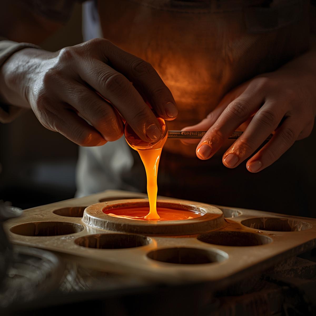 Jewelry maker crafting pendant